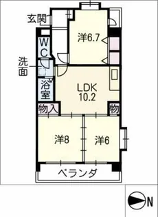 谷口第二ビル【3階】の間取り