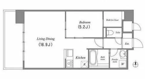 Gramercy Shirakawa Koen【14階】の間取り