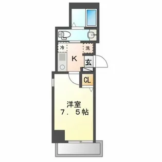 アルテミス平和【504号室】の間取り