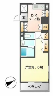 N.S.ZEAL 大曽根【8階】の間取り