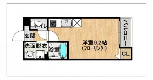 アドバンス香椎参道【A-202号室】の間取り