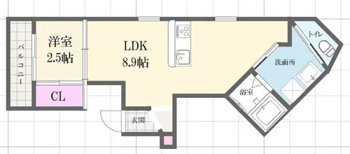 ブロンテ北在家EAST【1階】の間取り