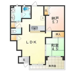 アンシャンテ・シェソワ【1階】の間取り