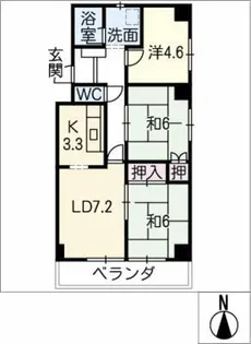 セントラルシティとよはし【8階】の間取り