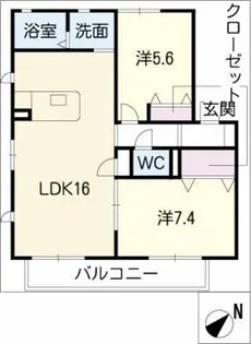 マノワール小浜B【2階】の間取り