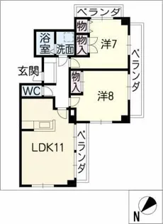 ラディアント千種【3階】の間取り