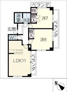 ラディアント千種【3階】の間取り