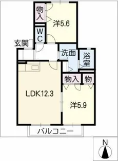 シェソワ大手【2階】の間取り