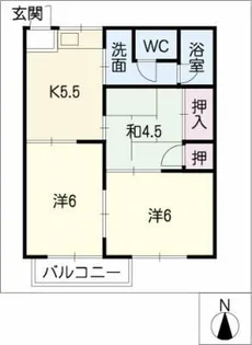 タウニー東栄【2階】の間取り