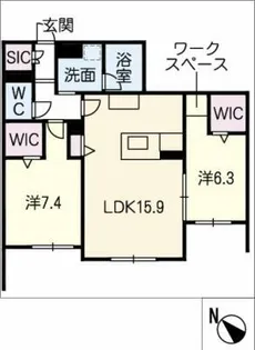 シャーメゾン ミラまち【1階】の間取り