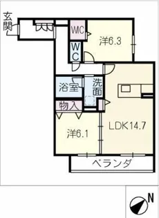ル・レザン【3階】の間取り