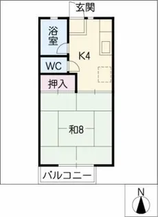 ハイツ天野【1階】の間取り