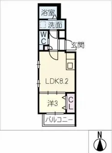 リブレコート太閤通【3階】の間取り