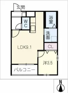 リブレコート太閤通【2階】の間取り