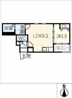 リブレコート太閤通【3階】の間取り