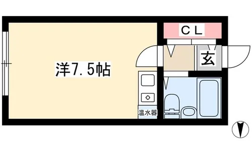 コーポ飛馬【4階】の間取り