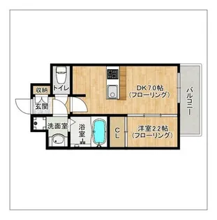 エンクレスト博多駅南FIT【7階】の間取り