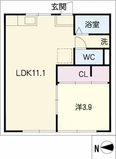 本ノ原コーポ【1階】の間取り
