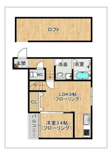 elle小郡【202号室】の間取り