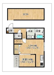 elle小郡【202号室】の間取り