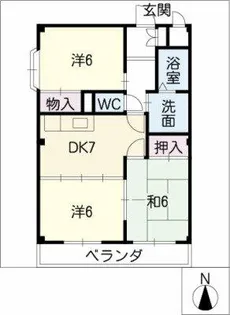 パークガーデン神ノ倉【1階】の間取り