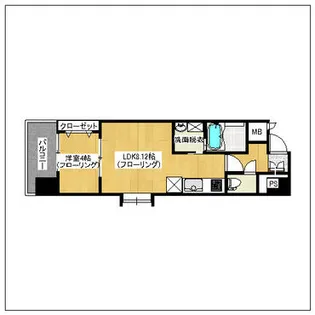 ヴェントゥーノ箱崎【603号室】の間取り