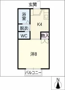 ジュネス栄【1階】の間取り