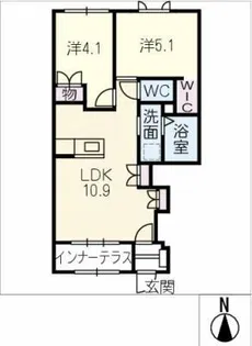 グレイスシャトーⅡ【1階】の間取り