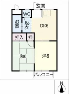 サンシャイン富士【1階】の間取り