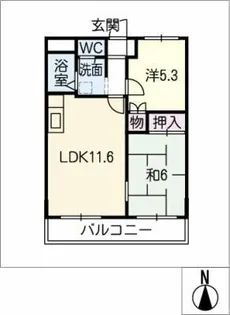 ライフパーク高山Ⅱ【2階】の間取り