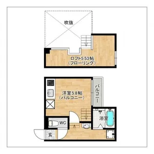 Felicia箱崎【105号室】の間取り