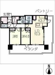 ザ・ファインタワー名古屋今池1305号室【13階】の間取り