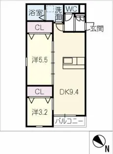 LECOCON半田Ⅲ【2階】の間取り