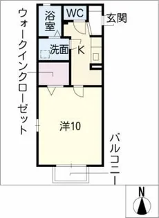 ウエストベル【1階】の間取り