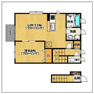 レゾンテVIII【2階】の間取り