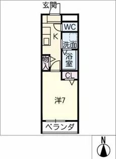 グランテラス伏屋【4階】の間取り