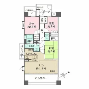 リーデンススクエア ザ・シーズ【5階】の間取り