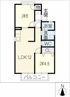 セントラルヴィレッジC棟【2階】の間取り