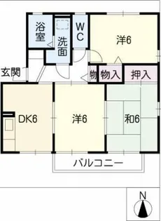 ジュセル稲木 北棟【2階】の間取り
