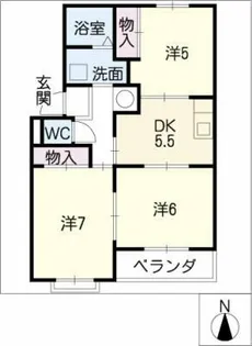 ヴァンベール小野【3階】の間取り