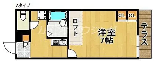 レオパレスパルフェⅡ【3階】の間取り