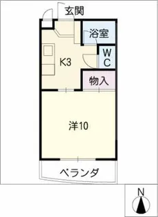 池園シティマンション【4階】の間取り
