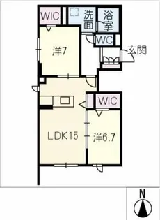 リラ グリシーヌ【1階】の間取り