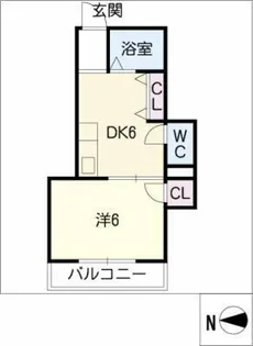 メゾン神村【1階】の間取り