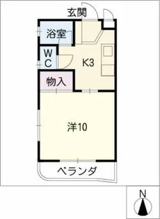 池園シティマンション【2階】の間取り