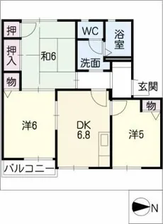 フォーレス沖田A棟【1階】の間取り