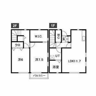 サンライズ ハイム【1階】の間取り