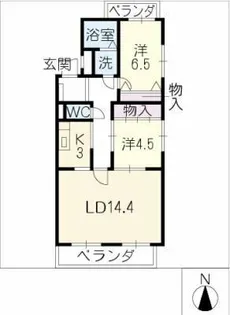 サンモール富吉【2階】の間取り