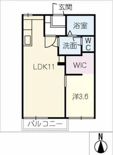 フォーブル昭山【1階】の間取り