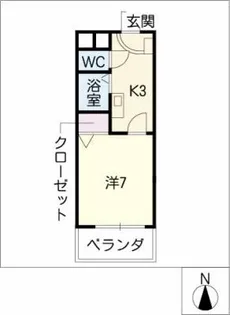 ハイツヤマオ【2階】の間取り